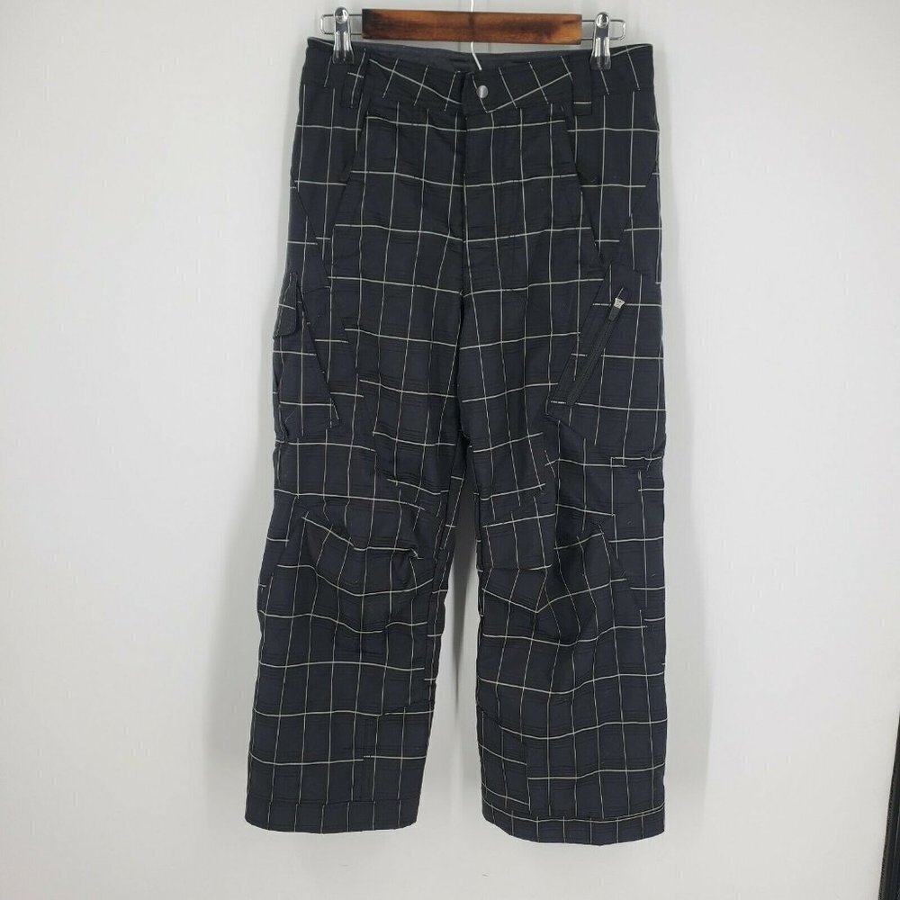 Obermeyer Juniors Rewind 6 Pocket Adjustable Ski Pants‎ Plaid Black Size 12
